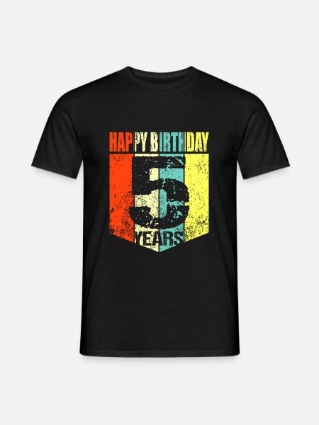 5th birthday - Men's T-Shirt - black