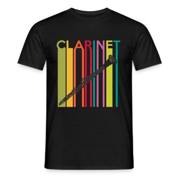 Clarinet - Men's T-Shirt - black - Front - AI Model Male 178 light (178cm)