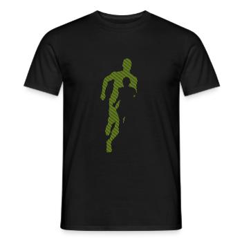 Correre - T-shirt uomo - nero - Fronte - AI Model Male 178 light (178cm)