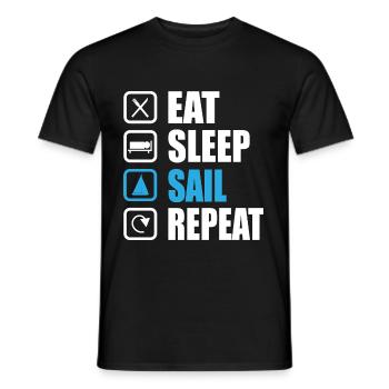 naviguer - T-shirt homme - noir - Devant - AI Model Male 178 light (178cm)