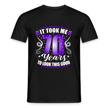 70th Birthday - Men's T-Shirt - black - Front - AI Model Male 178 light (178cm)