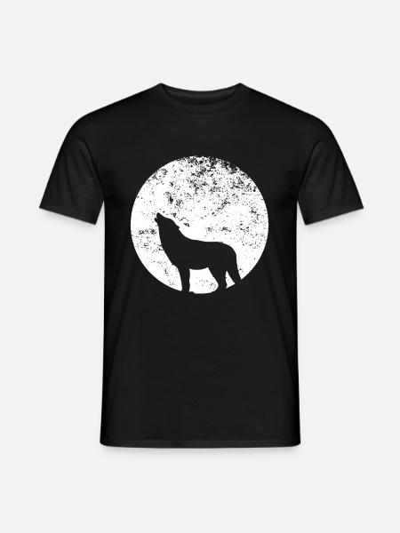 wolf - Men's T-Shirt - black