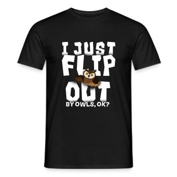 hibou - T-shirt homme - noir - Devant - AI Model Male 178 light (178cm)