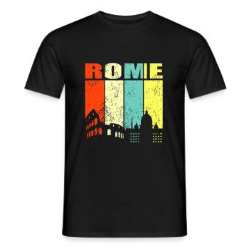 Rome - T-shirt homme - noir - Devant - AI Model Male 178 light (178cm)