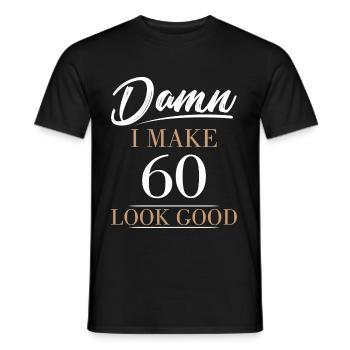 60ème anniversaire - T-shirt homme - noir - Devant - AI Model Male 178 light (178cm)