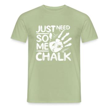 Bouldern - Männer T-Shirt - Sage - Vorne - AI Model Male 178 light (178cm)