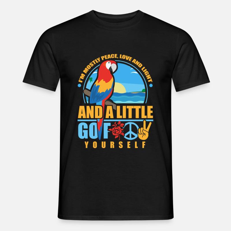 Papagei - Männer T-Shirt - Schwarz