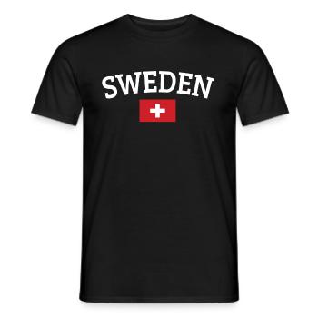 Switzerland - Men's T-Shirt - black - Front - AI Model Male 178 light (178cm)