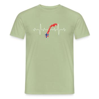 Norwegen - Männer T-Shirt - Sage - Vorne - AI Model Male 178 light (178cm)