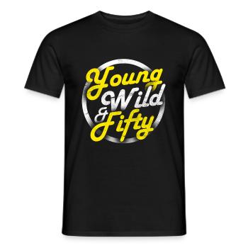 50ème anniversaire - T-shirt homme - noir - Devant - AI Model Male 178 light (178cm)