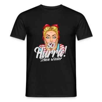 50ème anniversaire - T-shirt homme - noir - Devant - AI Model Male 178 light (178cm)