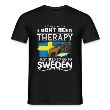 Suède - T-shirt homme - noir - Devant - AI Model Male 178 light (178cm)