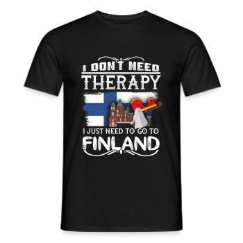Finland - Men's T-Shirt - black - Front - AI Model Male 178 light (178cm)