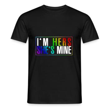 Gay Lesbian Lesbisch Regenbogen Gerechtigkeit Gesc - Männer T-Shirt - Schwarz - Vorne - AI Model Male 178 light (178cm)
