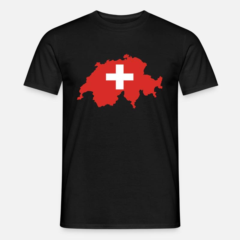 Schweiz - Männer T-Shirt - Schwarz