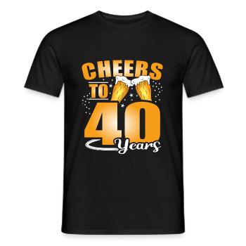 40ème anniversaire - T-shirt homme - noir - Devant - AI Model Male 178 light (178cm)