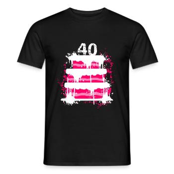 40ème anniversaire - T-shirt homme - noir - Devant - AI Model Male 178 light (178cm)