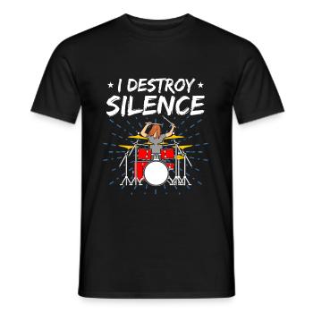 Schlagzeug Schlagzeuger Drummer Geschenk - Männer T-Shirt - Schwarz - Vorne - AI Model Male 178 light (178cm)