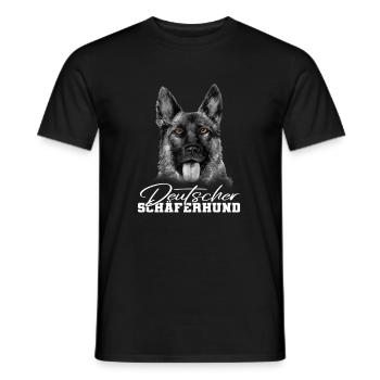 German shepherd dog - Men's T-Shirt - black - Front - AI Model Male 178 light (178cm)