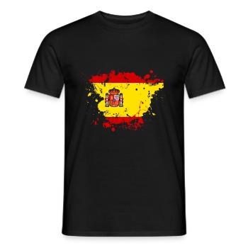 Espagne - T-shirt homme - noir - Devant - AI Model Male 178 light (178cm)