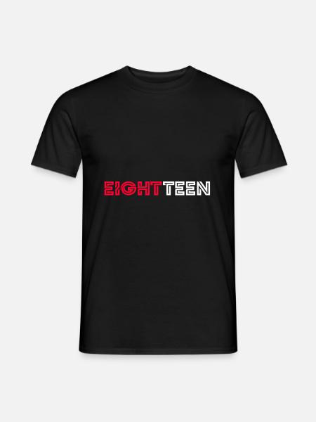 18th birthday - Men's T-Shirt - black