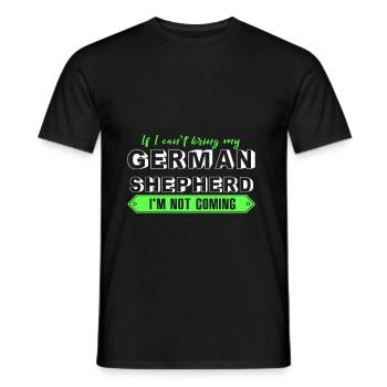 German shepherd dog - Men's T-Shirt - black - Front - AI Model Male 178 light (178cm)