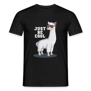 Lama - Men's T-Shirt - black - Front - AI Model Male 178 light (178cm)