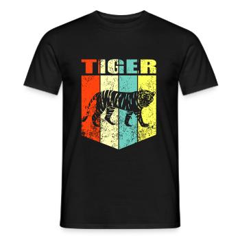 Tiger - Männer T-Shirt - Schwarz - Vorne - AI Model Male 178 light (178cm)