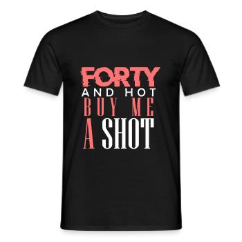 40e anniversaire - T-shirt homme - noir - Devant - AI Model Male 178 light (178cm)