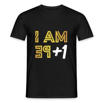 40e anniversaire - T-shirt homme - noir - Devant - AI Model Male 178 light (178cm)