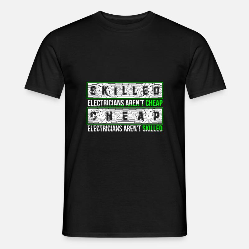 Elektriker - Mænd T-shirt - sort