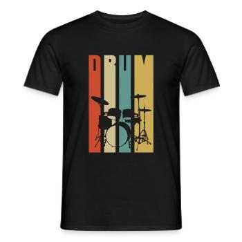 Batterie batteur cadeau de batteur - T-shirt homme - noir - Devant - AI Model Male 178 light (178cm)