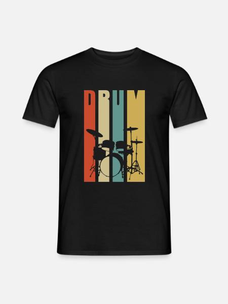 Batterie batteur cadeau de batteur - T-shirt homme - noir