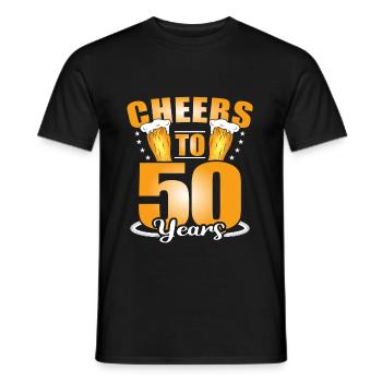 50ème anniversaire - T-shirt homme - noir - Devant - AI Model Male 178 light (178cm)