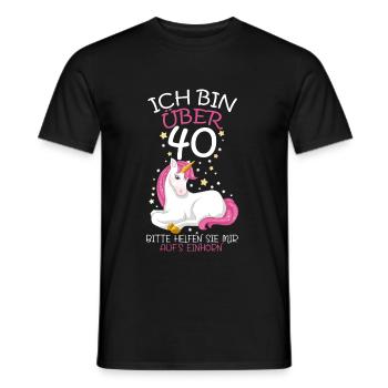 40. Geburtstag - T-shirt homme - noir - Devant - AI Model Male 178 light (178cm)