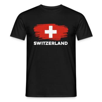 Schweiz - Men's T-Shirt - black - Front - AI Model Male 178 light (178cm)