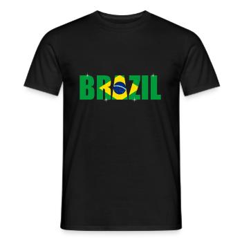 Brasilien - Männer T-Shirt - Schwarz - Vorne - AI Model Male 178 light (178cm)