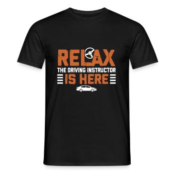 moniteur de conduite - T-shirt homme - noir - Devant - AI Model Male 178 light (178cm)