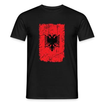 Albanien - Männer T-Shirt - Schwarz - Vorne - AI Model Male 178 light (178cm)