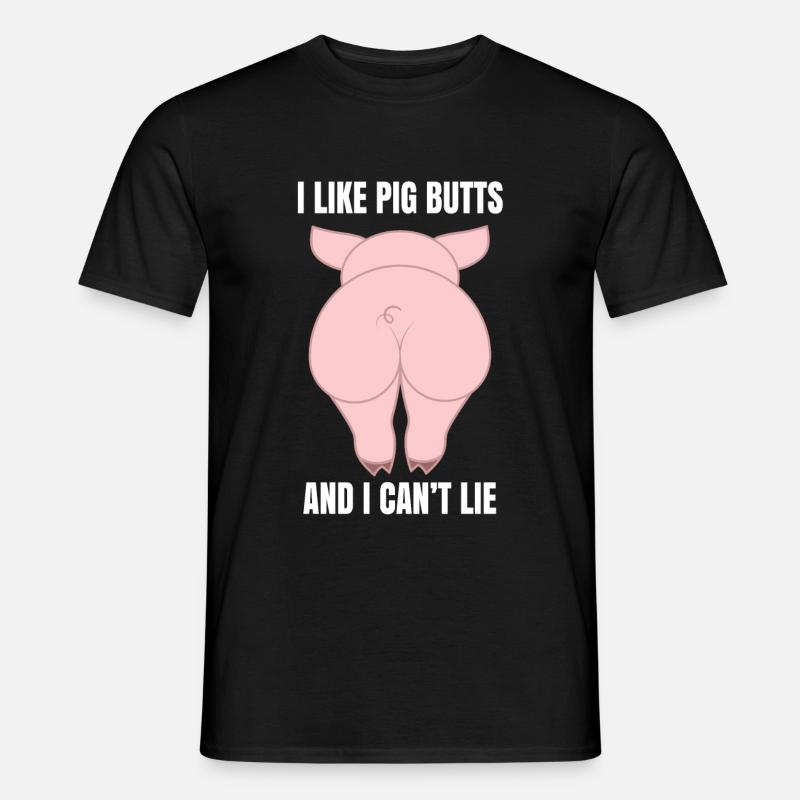 Schwein - Männer T-Shirt - Schwarz