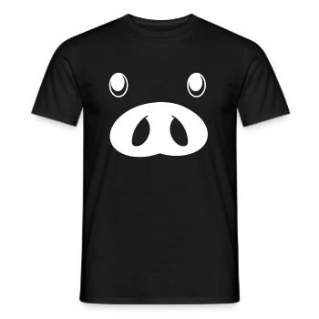 Porc - T-shirt homme - noir - Devant - AI Model Male 178 light (178cm)