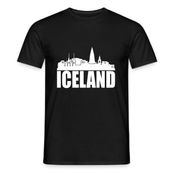 Islande - T-shirt homme - noir - Devant - AI Model Male 178 light (178cm)