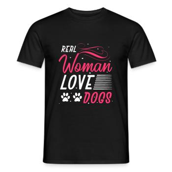 Idée cadeau chien chiot chien - T-shirt homme - noir - Devant - AI Model Male 178 light (178cm)