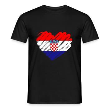 Croatia - Men's T-Shirt - black - Front - AI Model Male 178 light (178cm)