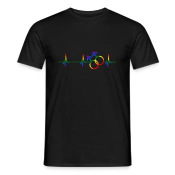 Lgbt - Männer T-Shirt - Schwarz - Vorne - AI Model Male 178 light (178cm)
