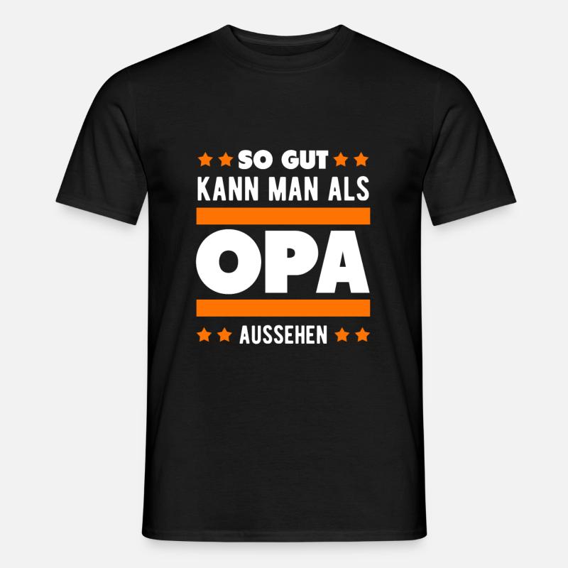 Opa - Männer T-Shirt - Schwarz