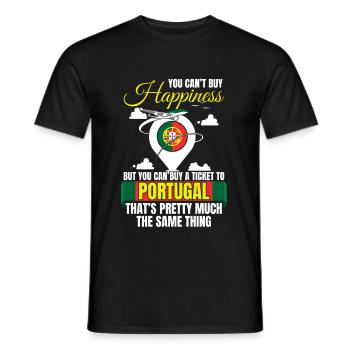 Portugal - Männer T-Shirt - Schwarz - Vorne - AI Model Male 178 light (178cm)