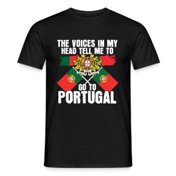Portugal - Männer T-Shirt - Schwarz - Vorne - AI Model Male 178 light (178cm)