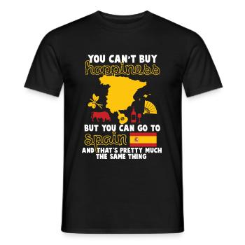 Espagne - T-shirt homme - noir - Devant - AI Model Male 178 light (178cm)
