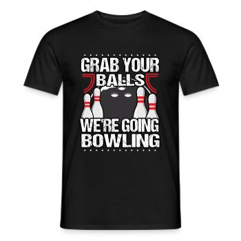 Bowlen - Männer T-Shirt - Schwarz - Vorne - AI Model Male 178 light (178cm)